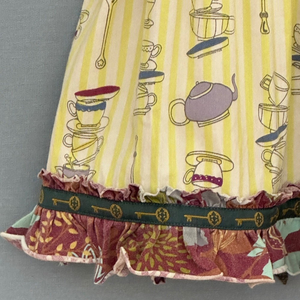 Matilda Jane Character Counts Girls Dress Size 6 Teacup Print A line Sundress - Picture 3 of 11